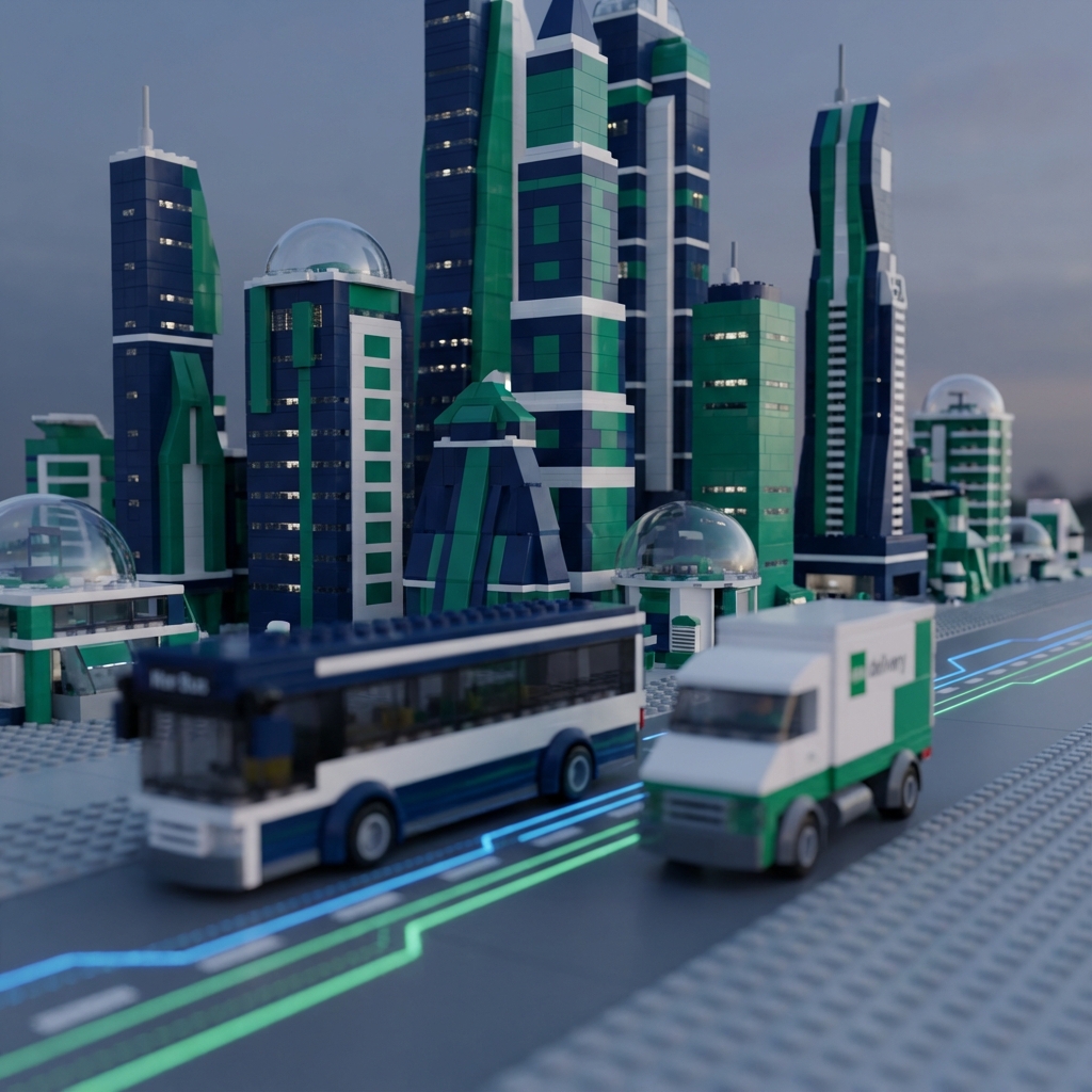 Ruta y Viaje City Lego Concept